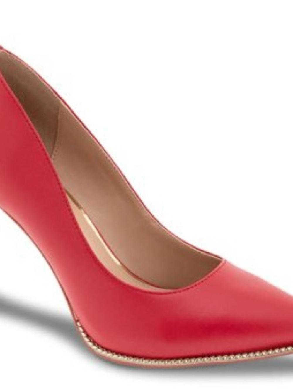 BCBG Man Made Upper Red Lipstick Pointed-Toe Women's Pump - Sleek Elegant Heel